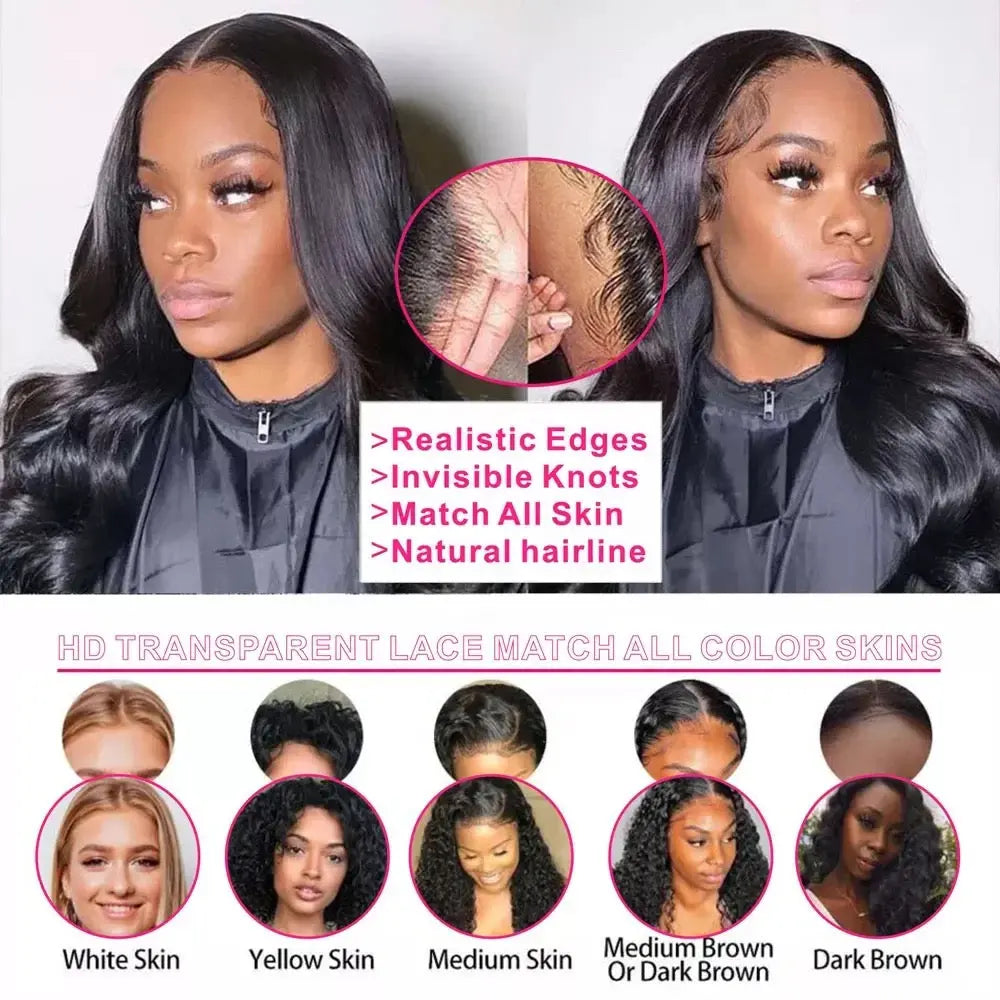 Luxury Glued or Glueless 13X4 Body Wave Raw Hair Lace Front Wig Heavenly LuxHair