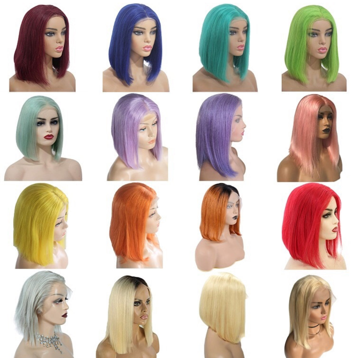 Silky Opulence 13X4 Pre-Cut 180% Density Colored Short Bob Lace Frontal Wig Heavenly LuxHair