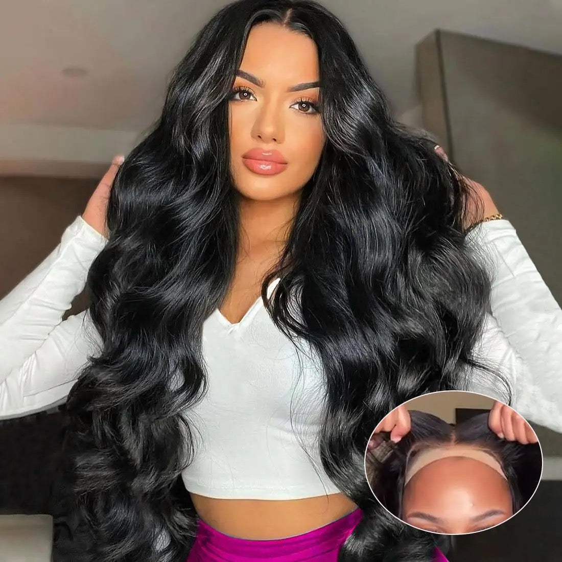 Luxury Glued or Glueless 13X4 Body Wave Raw Hair Lace Front Wig Heavenly LuxHair