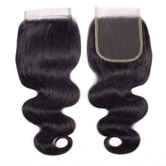 Premium Grade 12A 4X4 or 5X5 Natural Black Body Wave Lace Closure Heavenly LuxHair