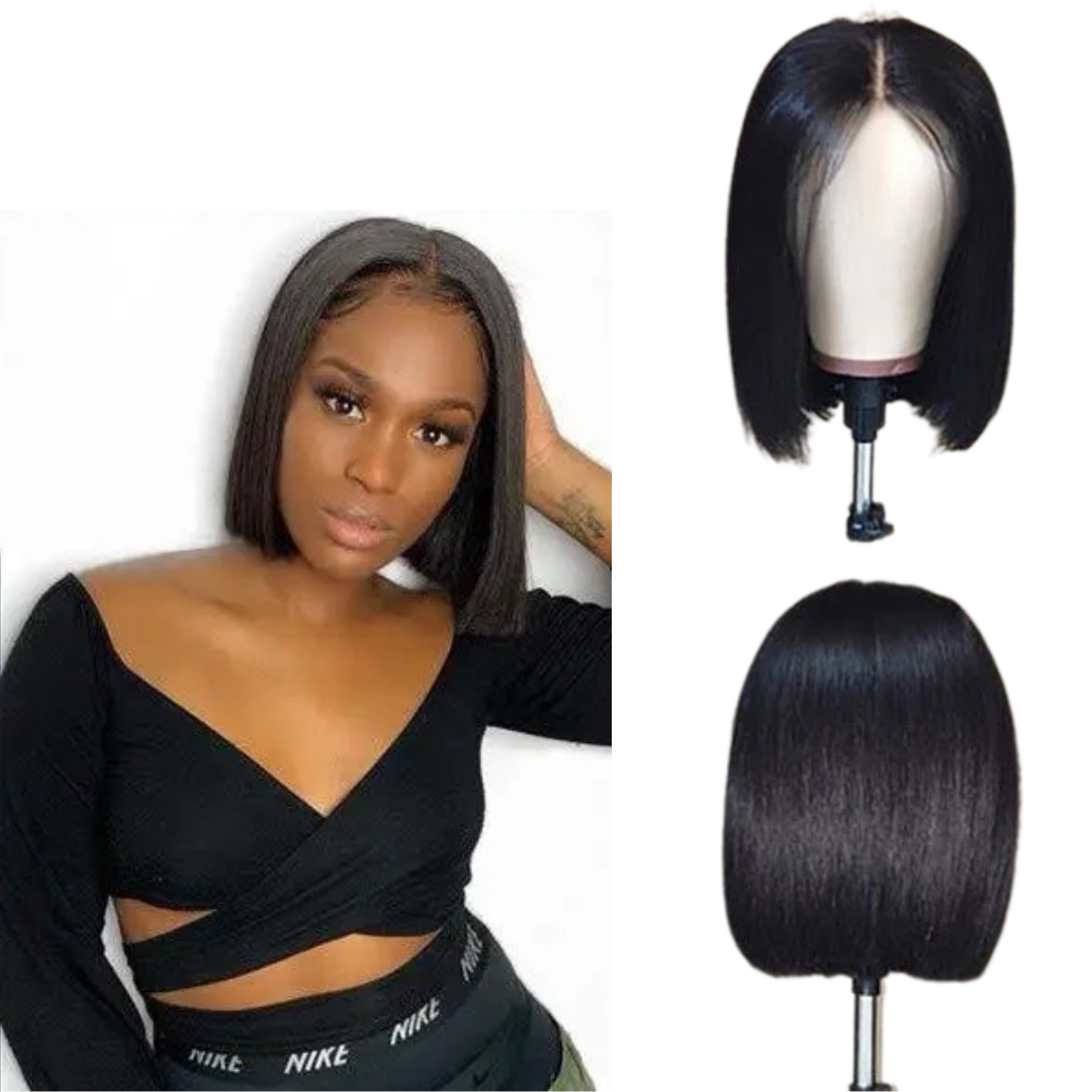 2 Premium Grade 12A Glueless 13X4 150% Density Short Bob Lace Frontal Wigs Deal Heavenly LuxHair