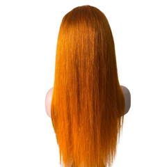 Premium Grade 12A 13X4 #350 Orange 150%, 180% or 210% Density Straight Hair Full Lace Front Wig Heavenly LuxHair