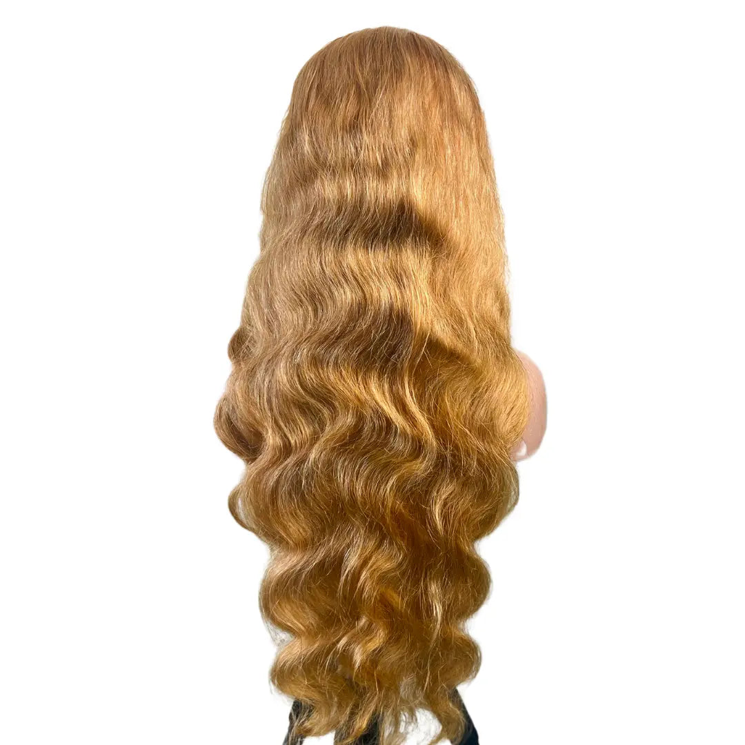 Premium Grade 12A Glueless Pre-bleached 5X5 or 13X4 #27 Body Wave Honey Blonde Wig Heavenly LuxHair