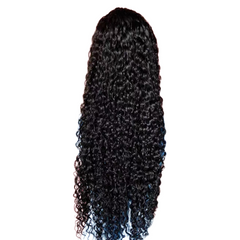 Premium Grade 12A Regular or Glueless 13X4 Natural Black Water Wave Lace Front Wig Heavenly LuxHair