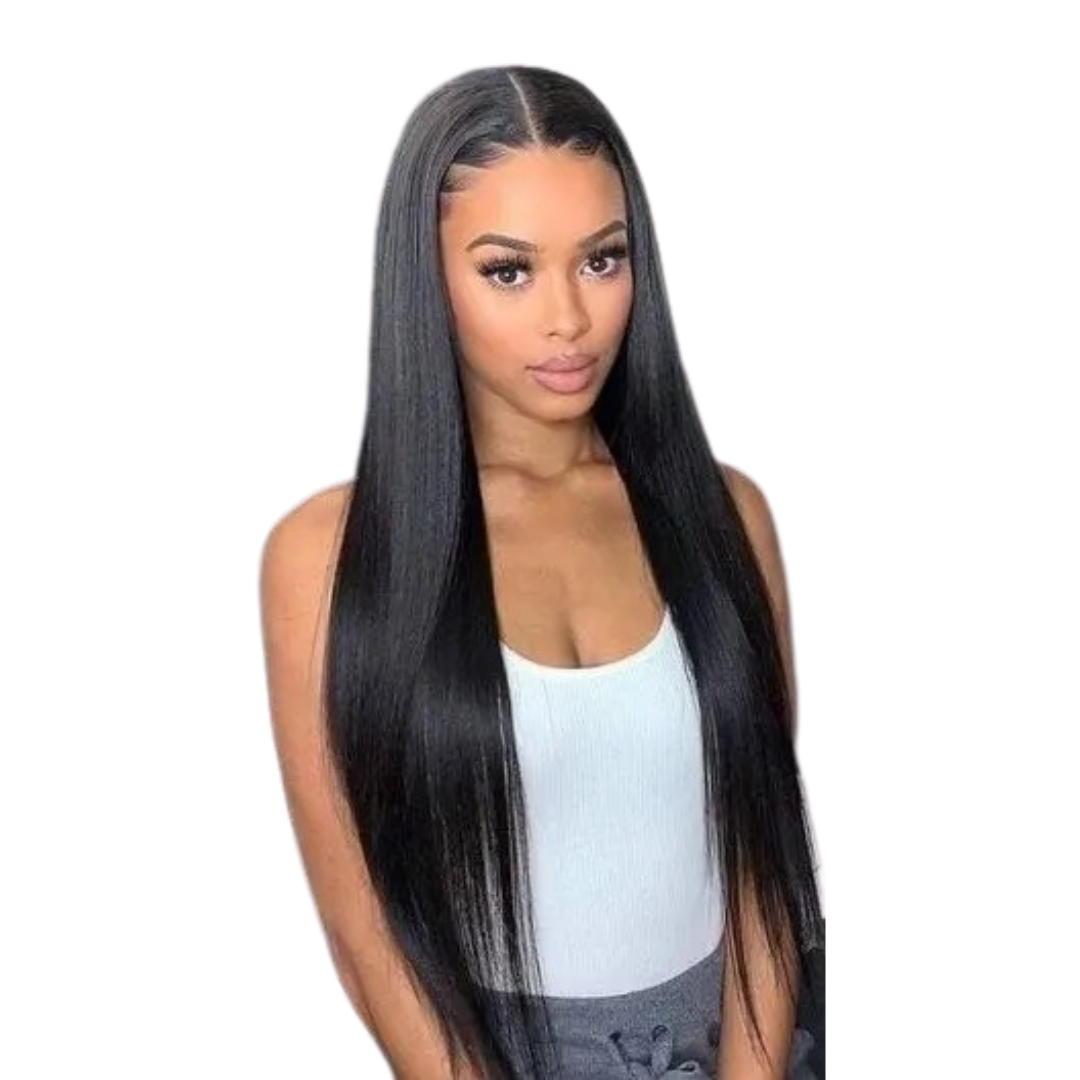 Premium Grade 9A 16-30 inch 13X4 Natural Black Straight Full Lace Front Wig Heavenly LuxHair