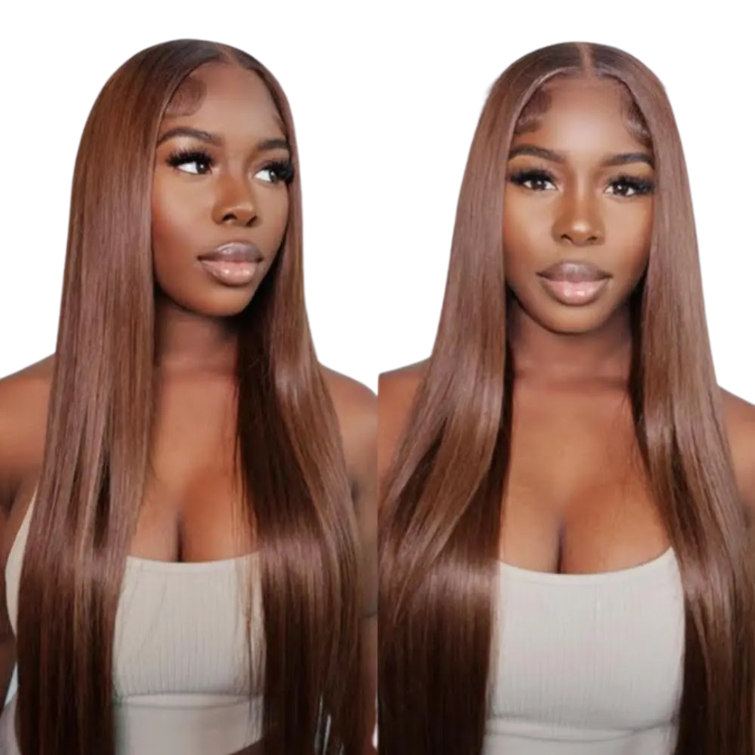 Premium Grade 10A 16-30 inch 13X4 #4 Brown Straight Hair Full Lace Front Wig Heavenly LuxHair