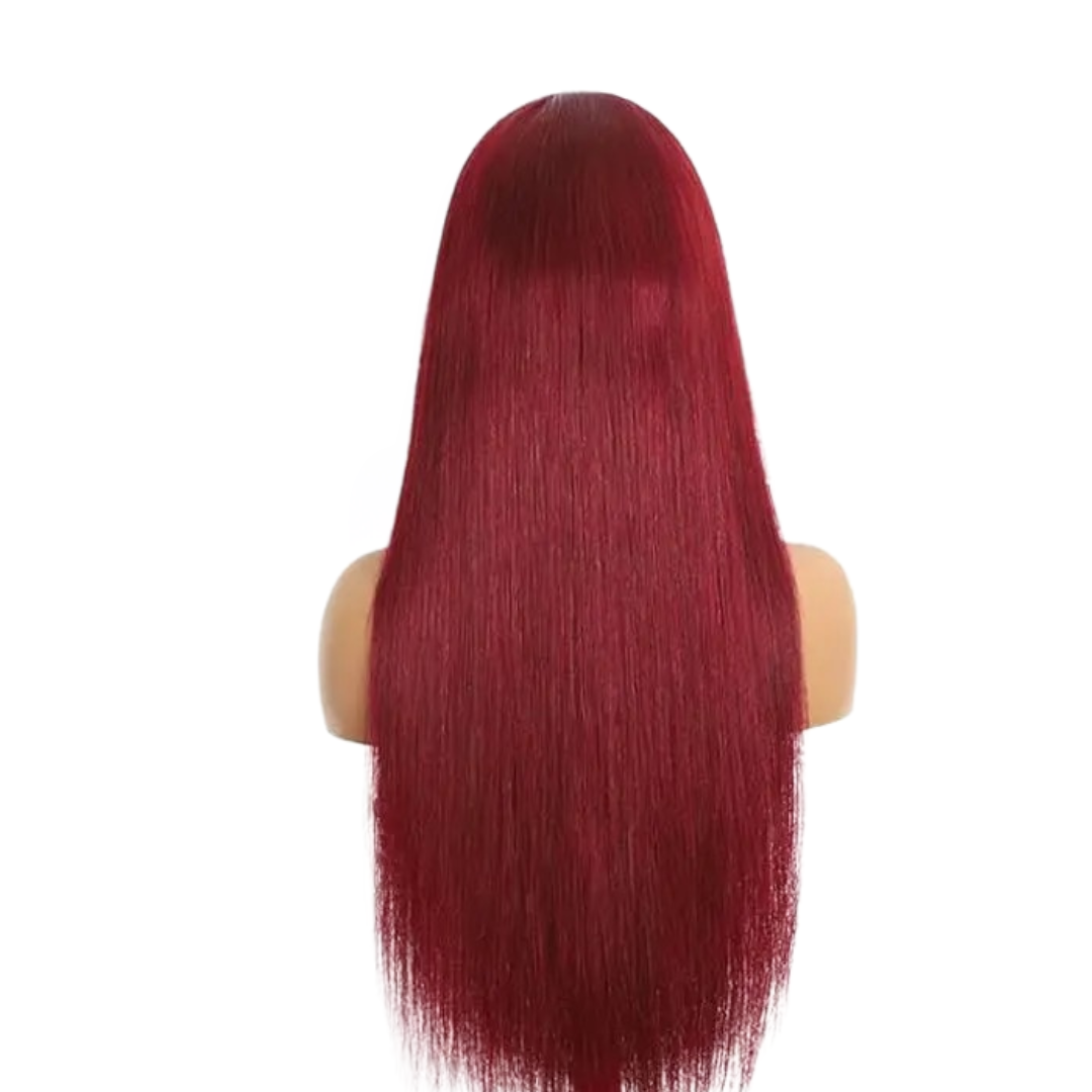 Premium Grade 9A 16-30 inch 13X4 99J Burgundy Straight Hair Full Lace Front Wig Heavenly LuxHair